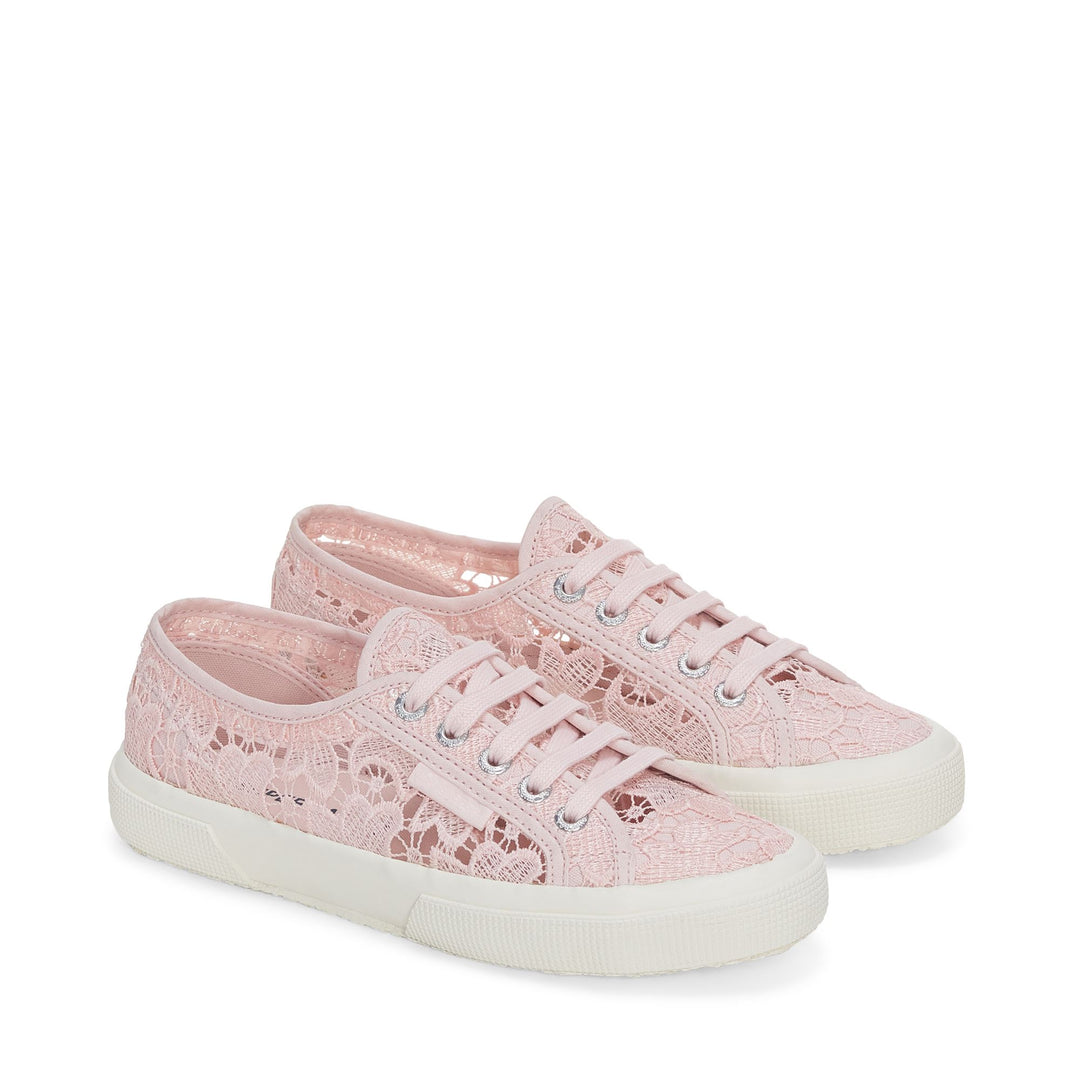 Woman's Classic Pink Sneakers with Cotton Upper main