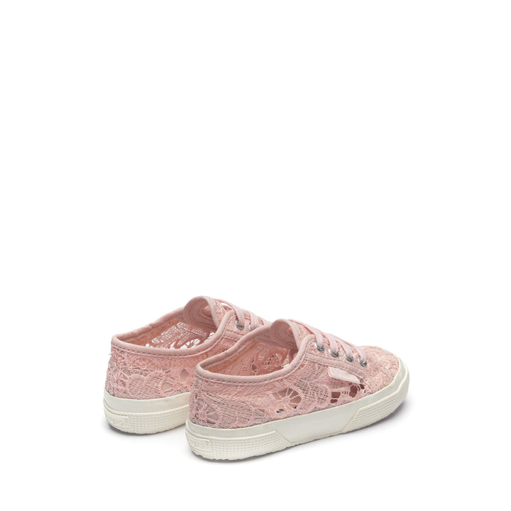 Sneakers rosa da bambina con tomaia in cotone 3