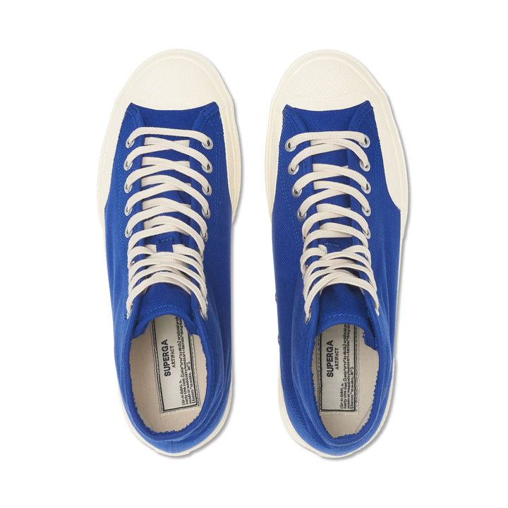 Sneakers Unisex 2433 WORKWEAR Mid Cut BLUE CHAMBARY-OFF WHITE Dressed Back (jpg Rgb)		