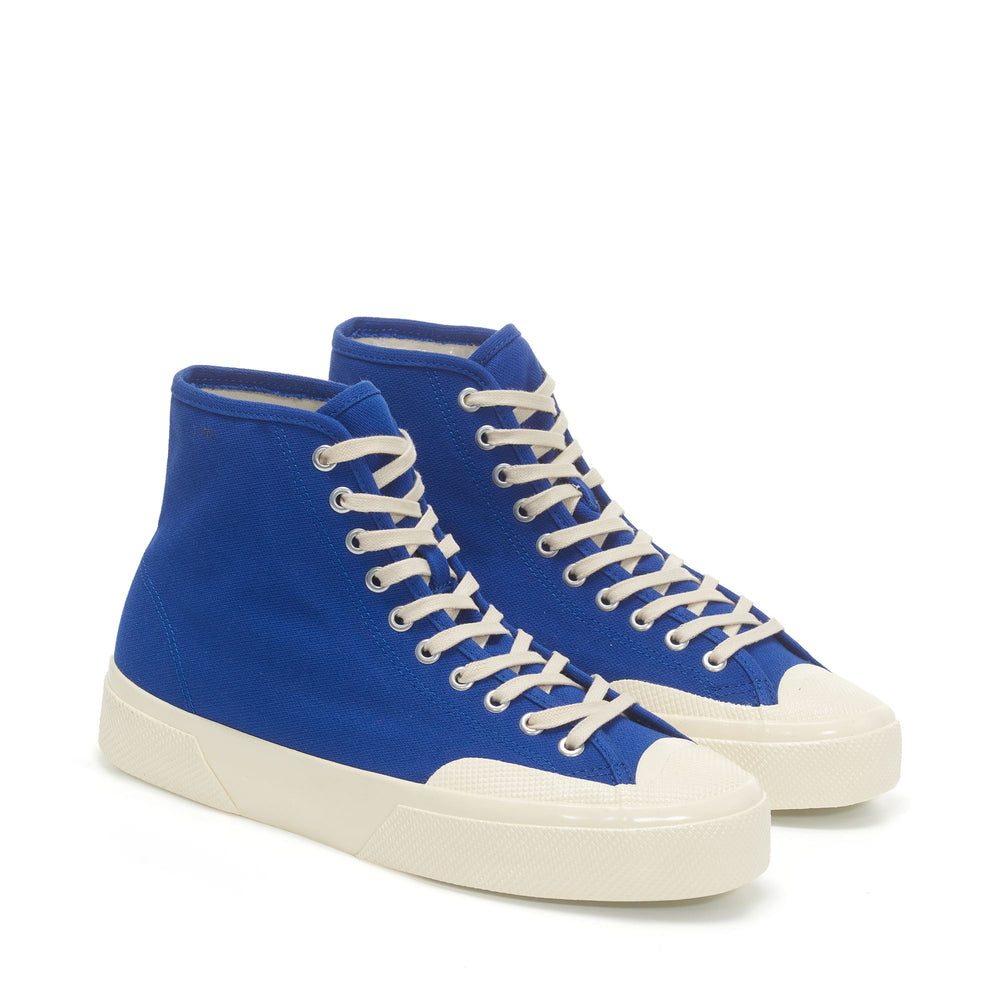Sneakers Unisex 2433 WORKWEAR Mid Cut BLUE CHAMBARY-OFF WHITE Dressed Front (jpg Rgb)	