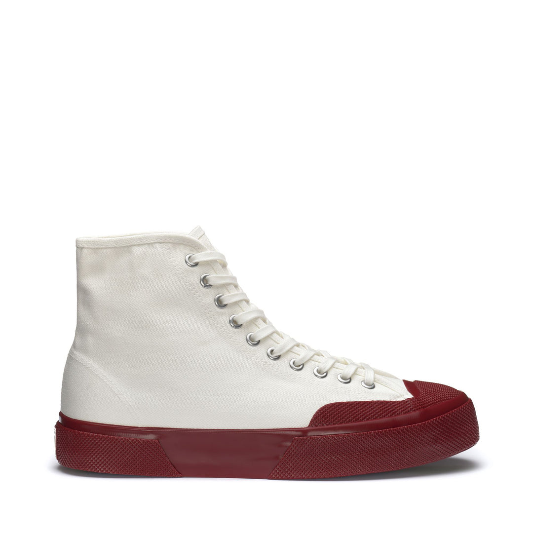 Sneakers Unisex 2433 WORKWEAR Mid Cut OFF WHITE - F RED Photo (jpg Rgb)			