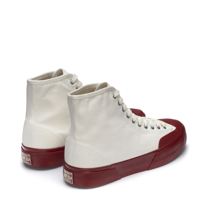 Sneakers Unisex 2433 WORKWEAR Mid Cut OFF WHITE - F RED Dressed Side (jpg Rgb)		