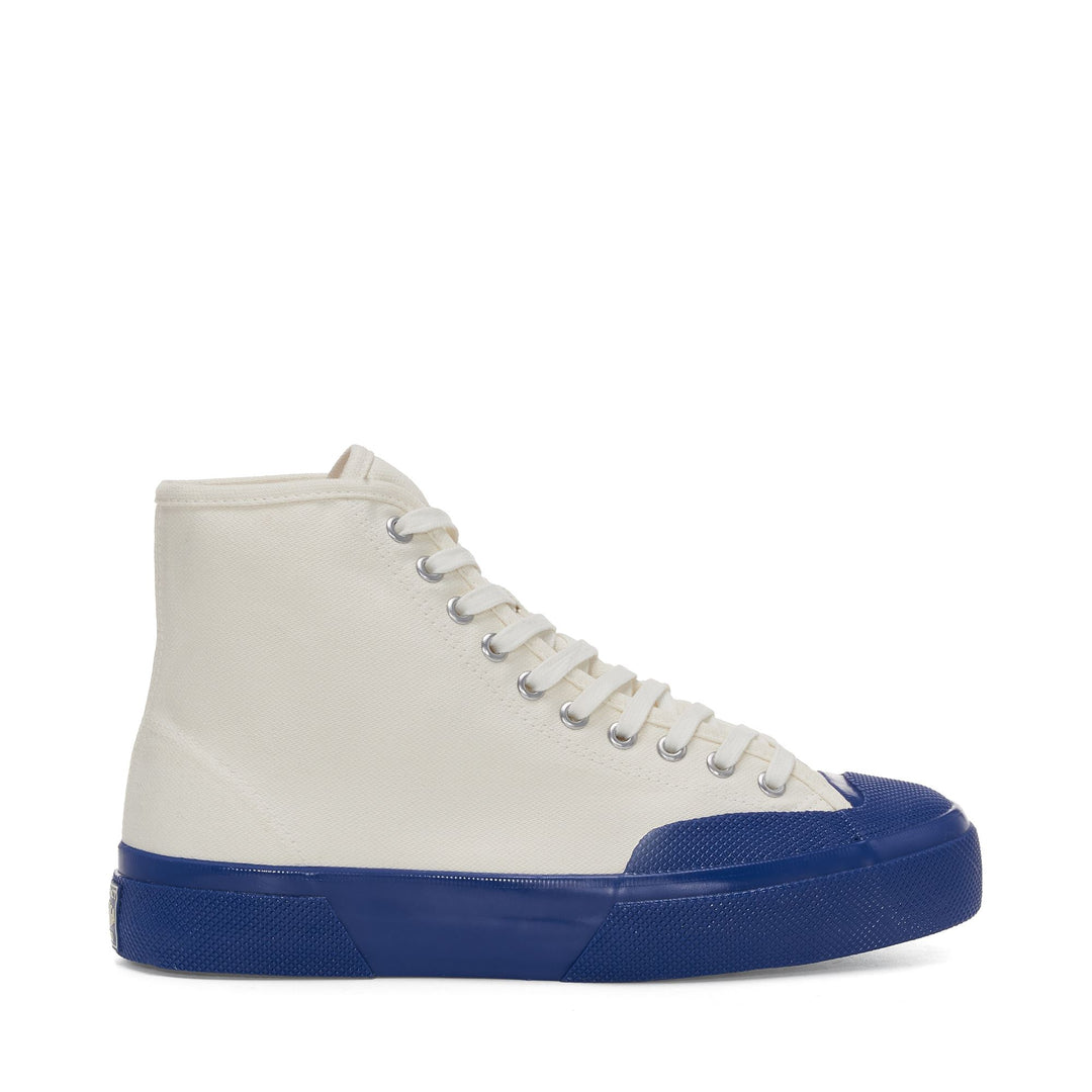 Sneakers Unisex 2433 WORKWEAR Mid Cut OFF WHITE - F BLUE Photo (jpg Rgb)			