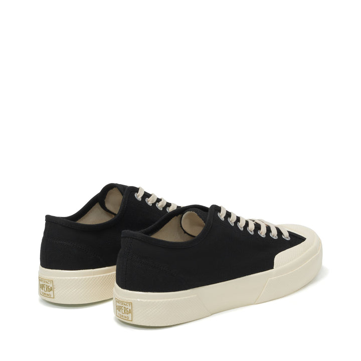 Unisex Black Low Cut Sneakers with Cotton Upper 3