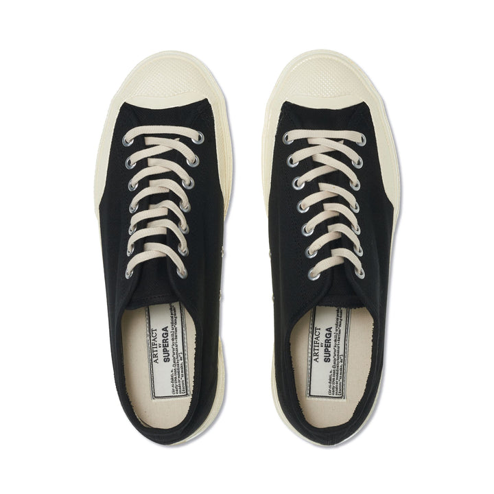 Unisex Black Low Cut Sneakers with Cotton Upper 4