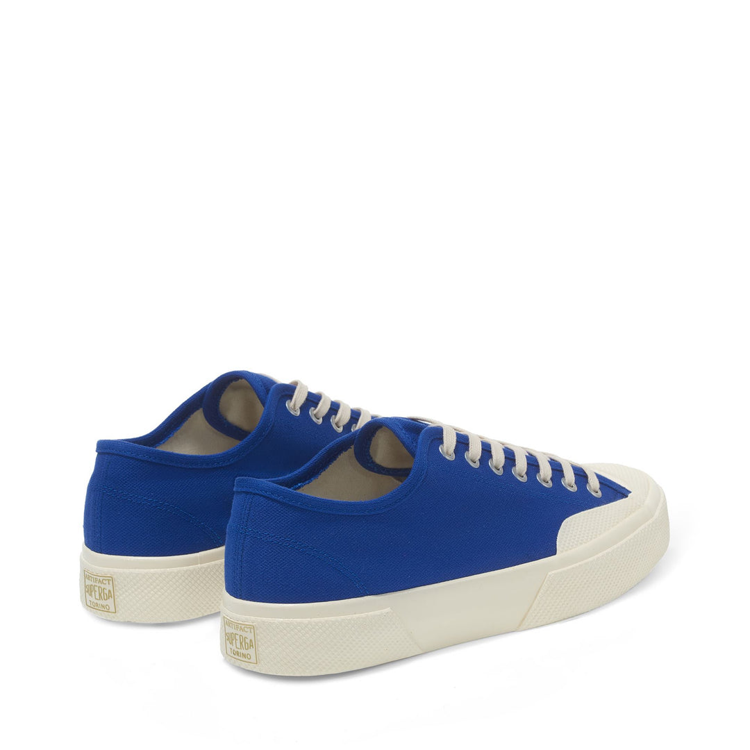 Sneakers Unisex 2432 WORKWEAR Low Cut BLUE CHAMBARY-OFF WHITE Dressed Side (jpg Rgb)		