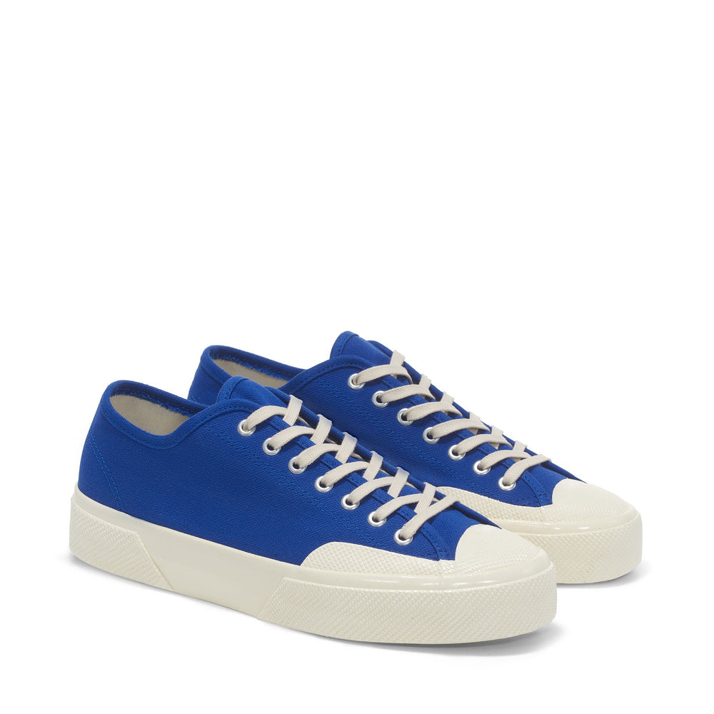 Sneakers Unisex 2432 WORKWEAR Low Cut BLUE CHAMBARY-OFF WHITE Dressed Front (jpg Rgb)	