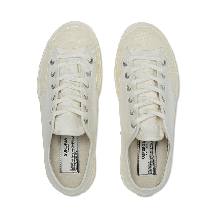 Unisex White Low Cut Sneakers with Cotton Upper 4