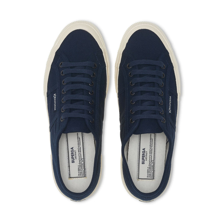 Sneakers classiche unisex blu navy con tomaia in cotone 4