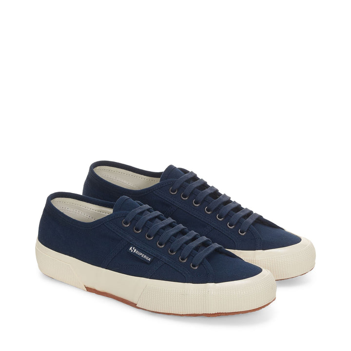Sneakers classiche unisex blu navy con tomaia in cotone 2