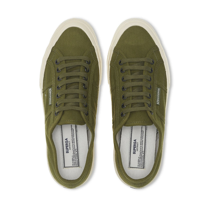 Zapatillas unisex de corte bajo verdes con parte superior de algodón 4