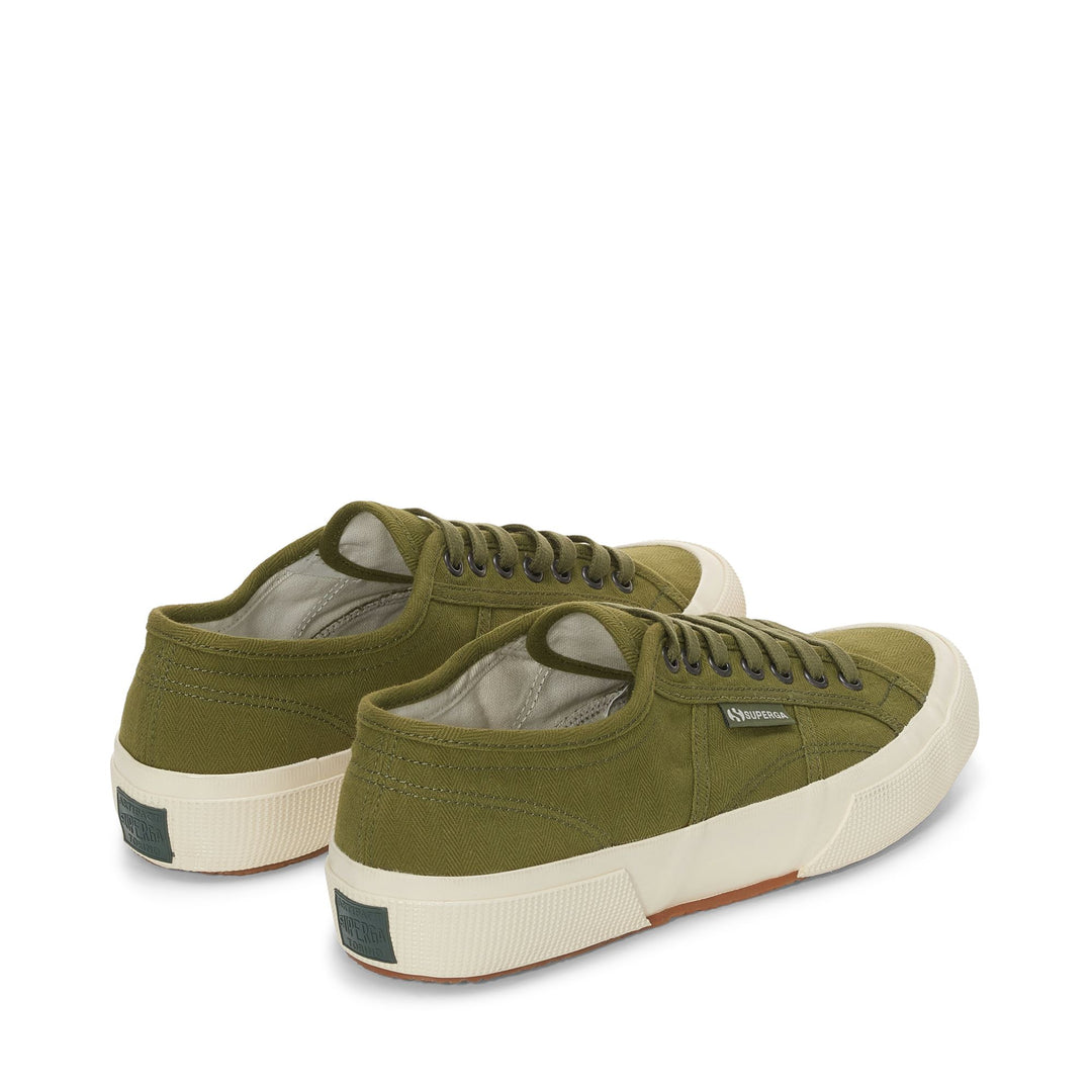 Zapatillas unisex de corte bajo verdes con parte superior de algodón main