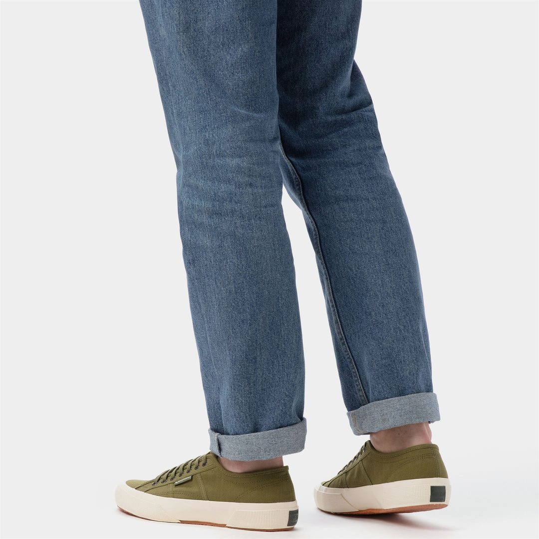 Zapatillas unisex de corte bajo verdes con parte superior de algodón main