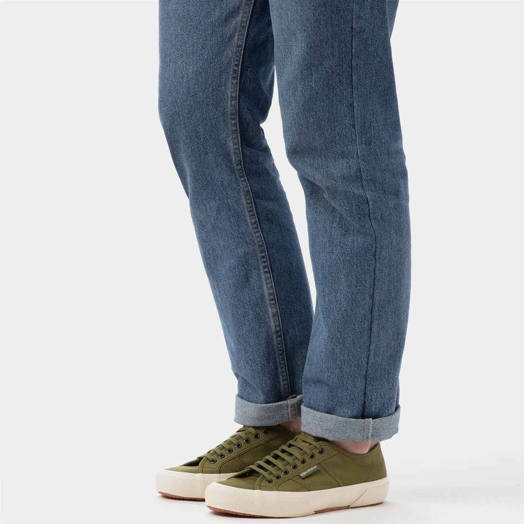 Zapatillas unisex de corte bajo verdes con parte superior de algodón main