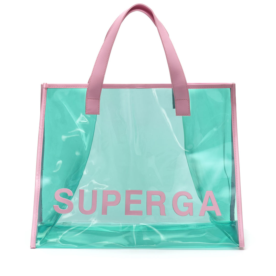 Bags Woman TRANSPARENT SHOPPING BAG Shopping Bag PINK-GREEN WATER Photo (jpg Rgb)			