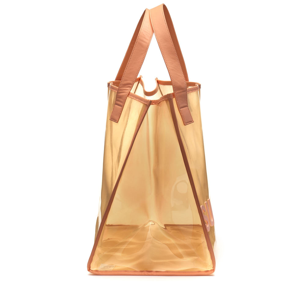 Bags Woman TRANSPARENT SHOPPING BAG Shopping Bag PINK PEACH-YELLOW LT Dressed Front (jpg Rgb)	