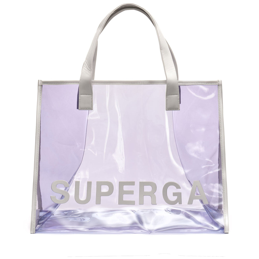 Bags Woman TRANSPARENT SHOPPING BAG Shopping Bag WHITE AVORIO-VIOLET LILLA Photo (jpg Rgb)			