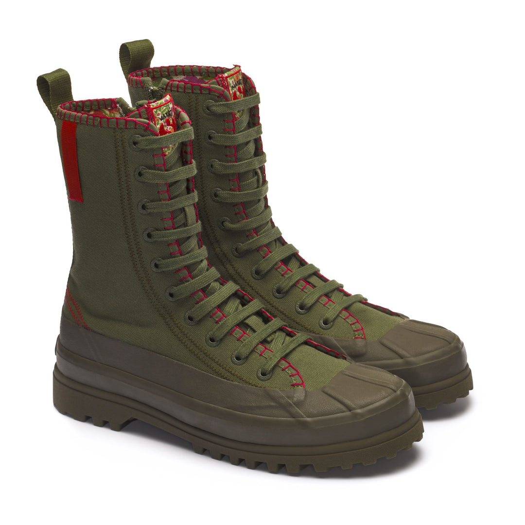 Ankle Boots Woman 2137 ALPINA HIGH SUPERMAX Zip CAPULET OLIVE Dressed Front (jpg Rgb)	