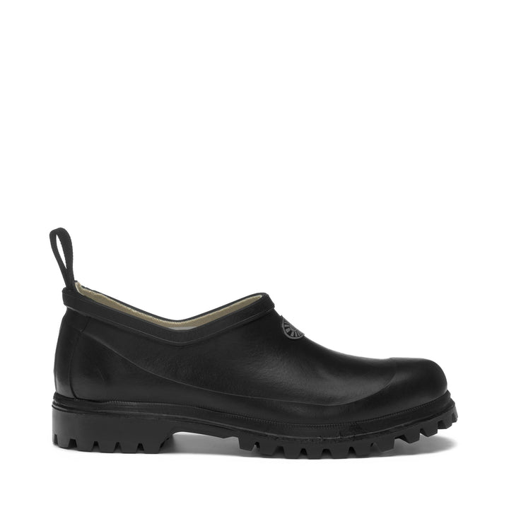 Low Cut Unisex Rubber Black Mules with Cotton Lining 1