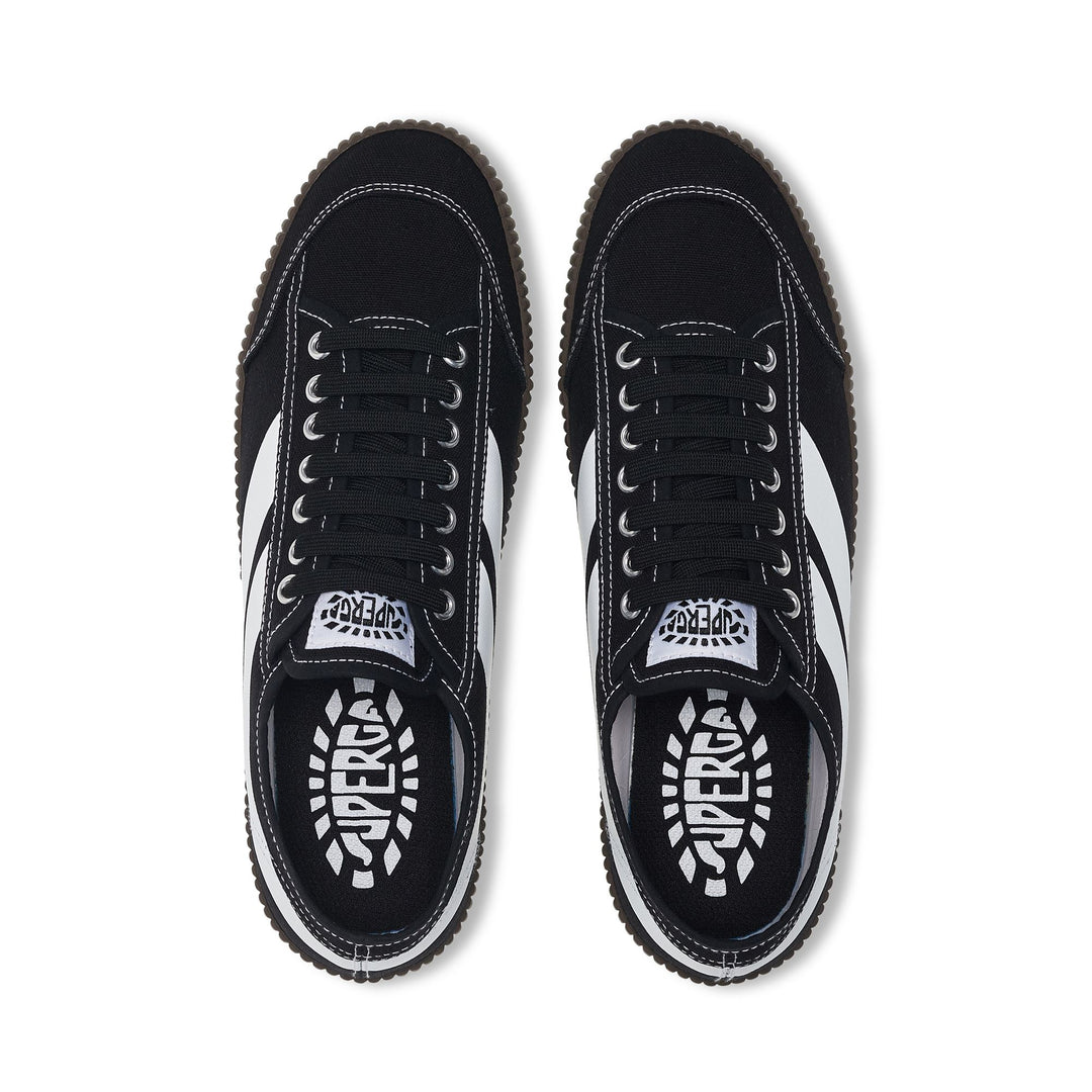 Unisex Black Low Cut Sneakers with Cotton Upper main