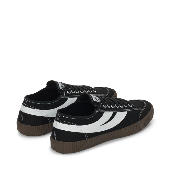 Unisex Black Low Cut Sneakers with Cotton Upper 3