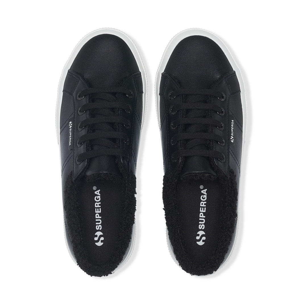 Schwarze Low-Cut-Sneakers mit synthetischem Obermaterial in Unisex-Optik main