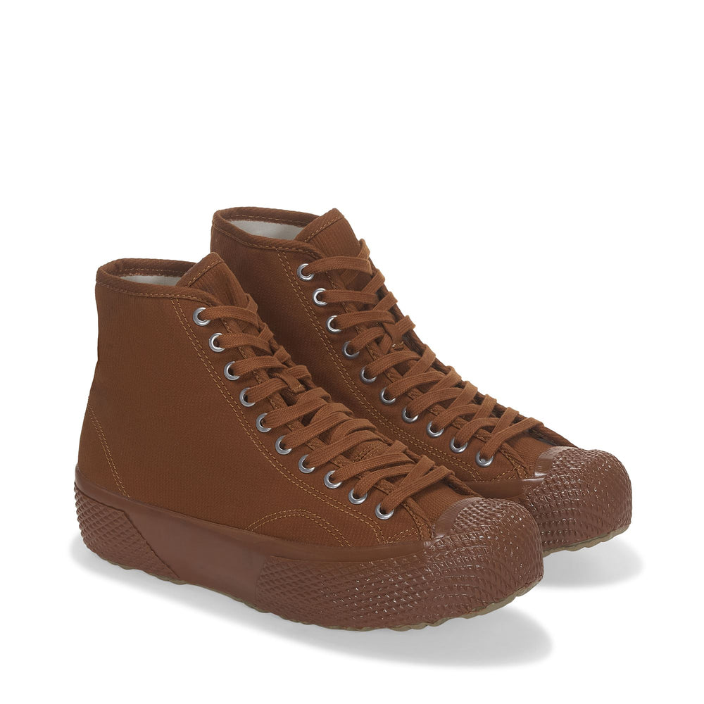Sneakers Unisex 2435 MILITARY DECK PIQUE High Cut CARAMEL Dressed Front (jpg Rgb)	
