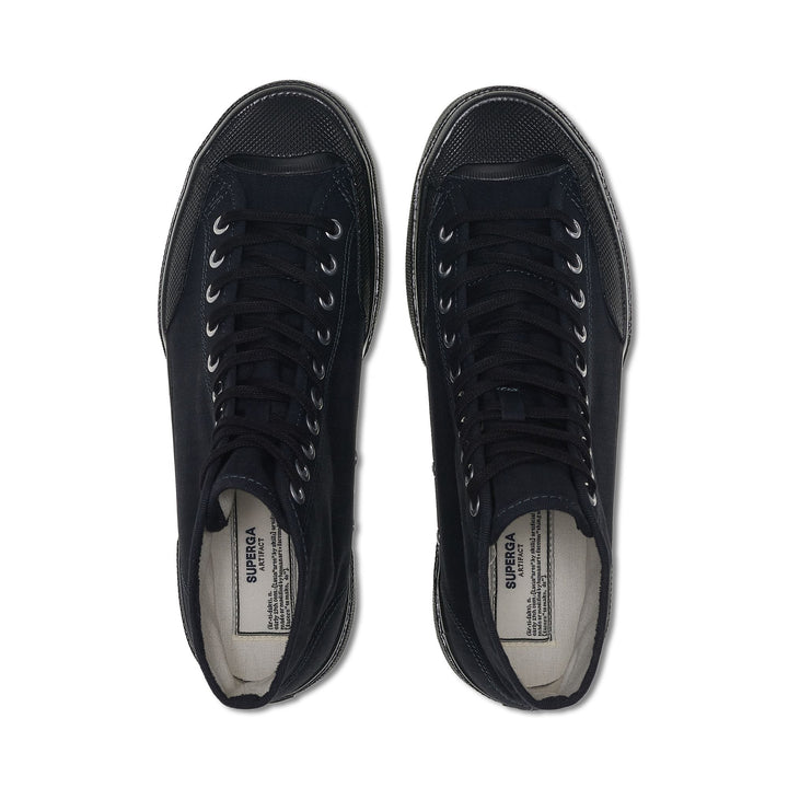 Sneakers Man 2433 TWISTED HERRINGBONE High Cut BLACK-DARK SHADOWS Dressed Back (jpg Rgb)		