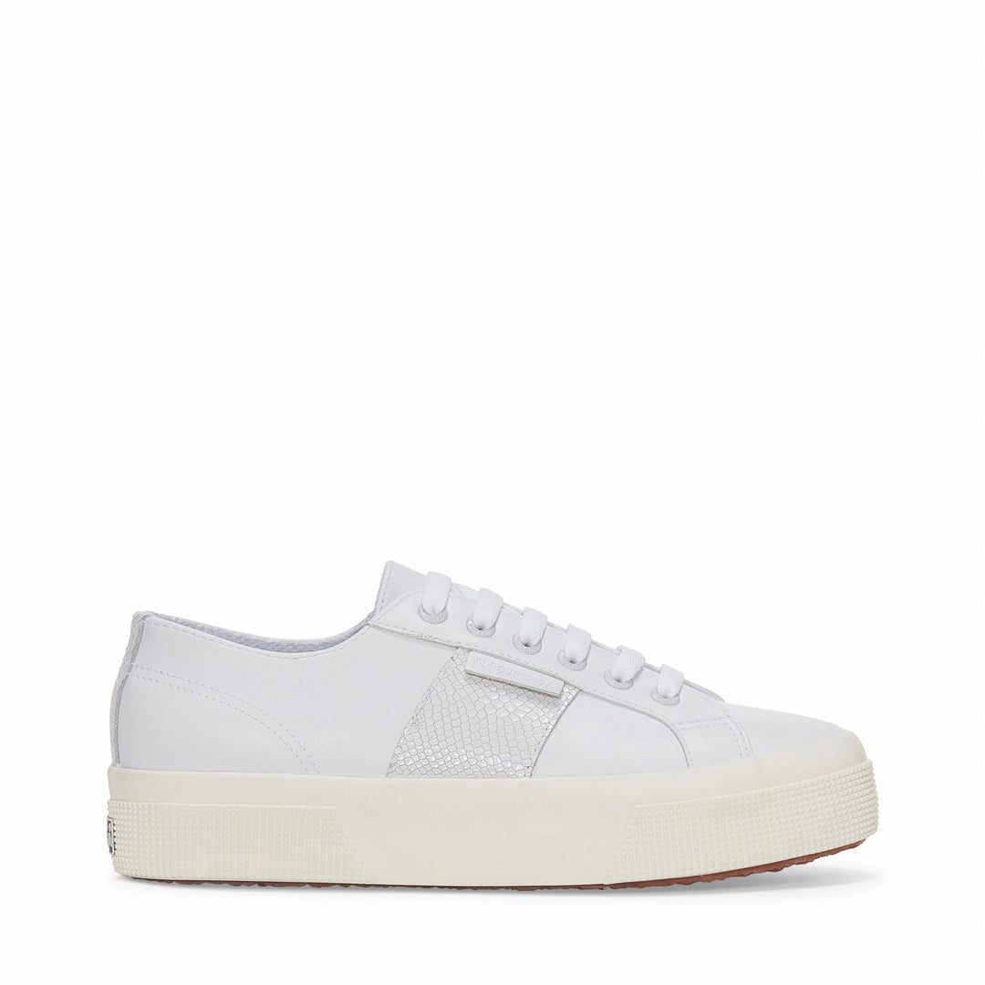 Zapatillas blancas de plataforma para mujer con parte superior sintética 01