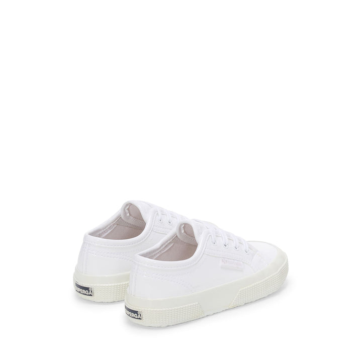 Girl's White Low Cut Sneakers with Cotton Upper 3