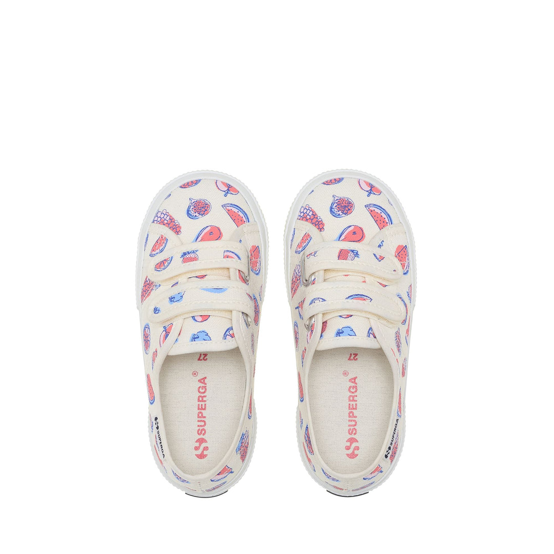 Weiße Low Cut Sneakers für Kinder mit Obermaterial aus Baumwolle main
