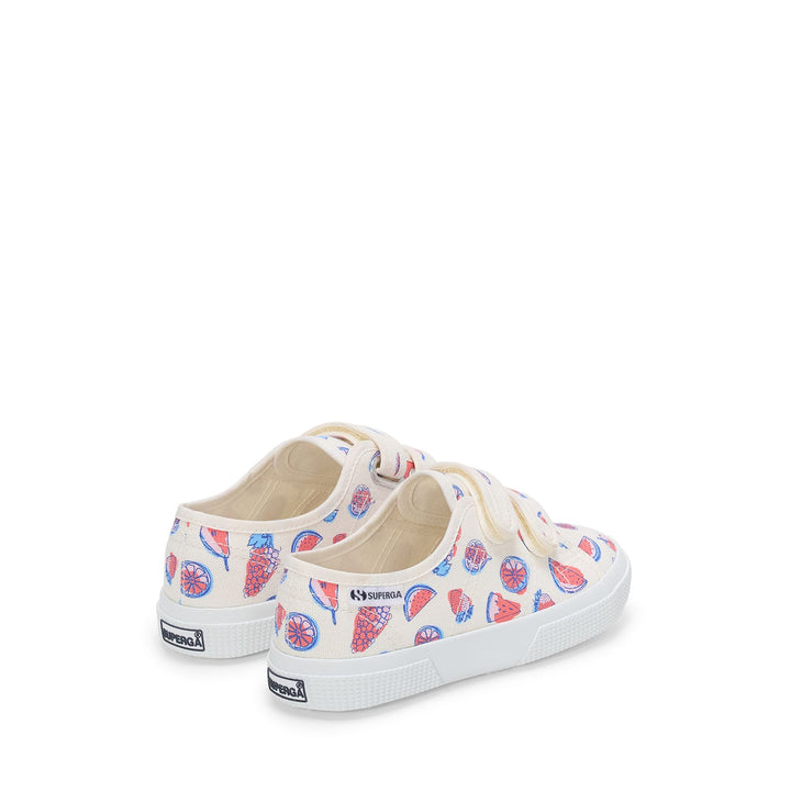 Weiße Low Cut Sneakers für Kinder mit Obermaterial aus Baumwolle 3