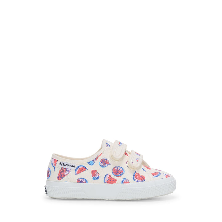 Weiße Low Cut Sneakers für Kinder mit Obermaterial aus Baumwolle 1