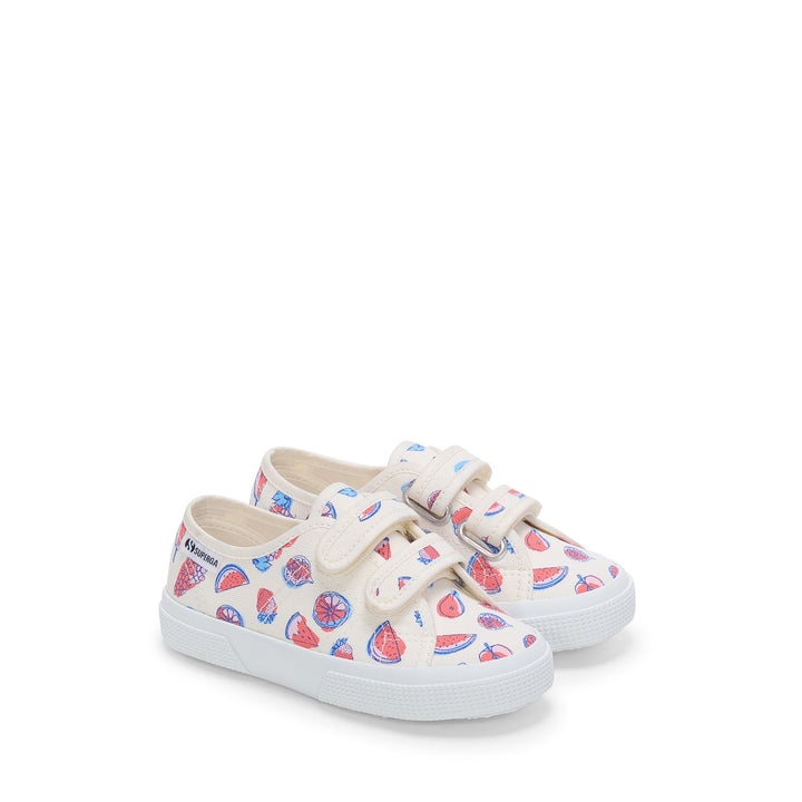 Weiße Low Cut Sneakers für Kinder mit Obermaterial aus Baumwolle 2