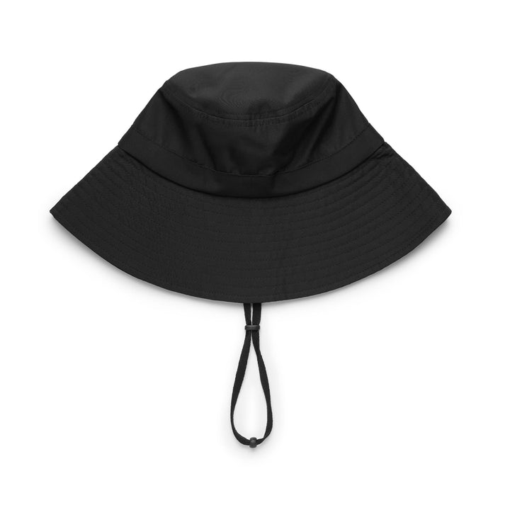 Schwarzer Unisex-Bucket-Hut aus wasserabweisendem Stoff 2
