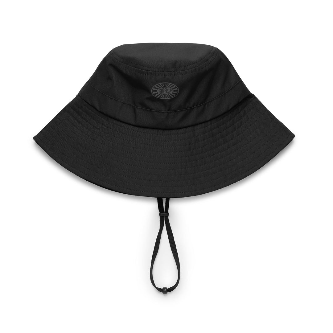 Cappello da pescatore nero unisex con tessuto resistente all'acqua 01