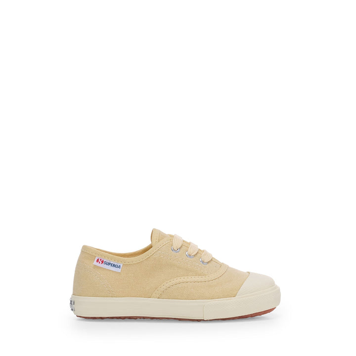 Niedrig geschnittene Kinder-Sneaker in Off-White mit Obermaterial aus Baumwolle 1