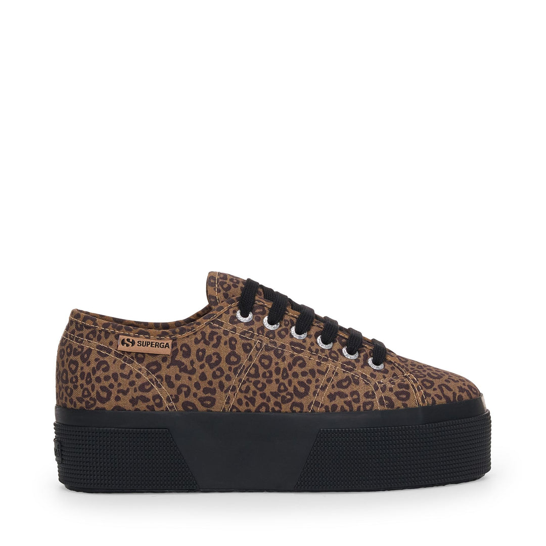 Woman's Platform Black Sneakers with Cotton Upper 01
