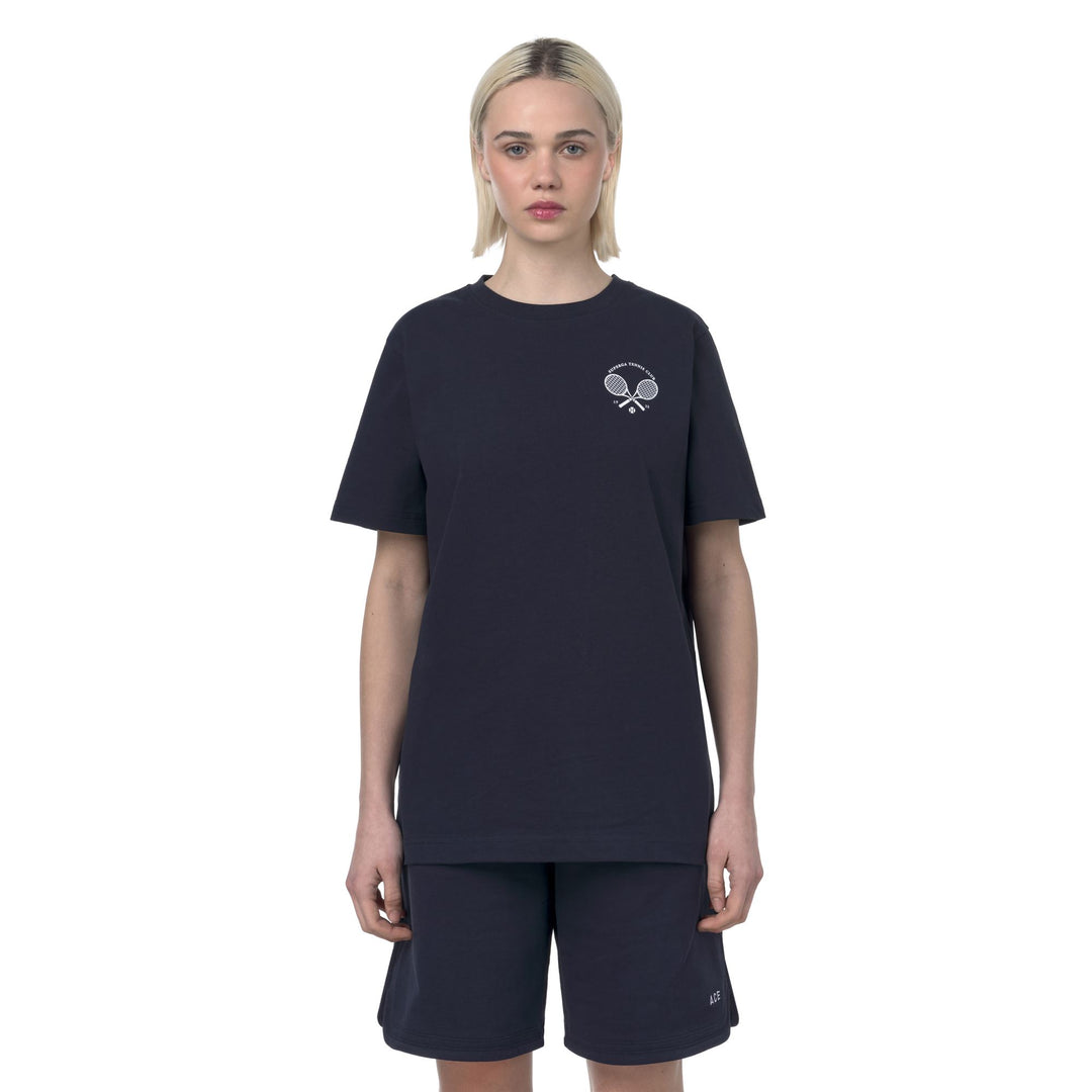 Unisex Blue Navy T-Shirt with Cotton Upper main
