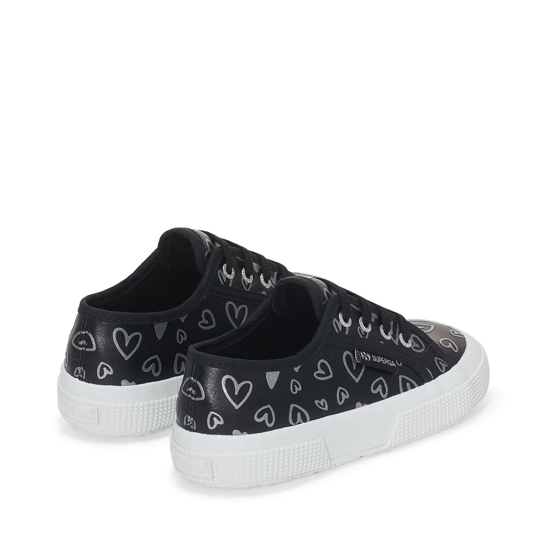 Schwarze Low Cut-Sneakers für Mädchen mit Obermaterial aus Baumwolle main