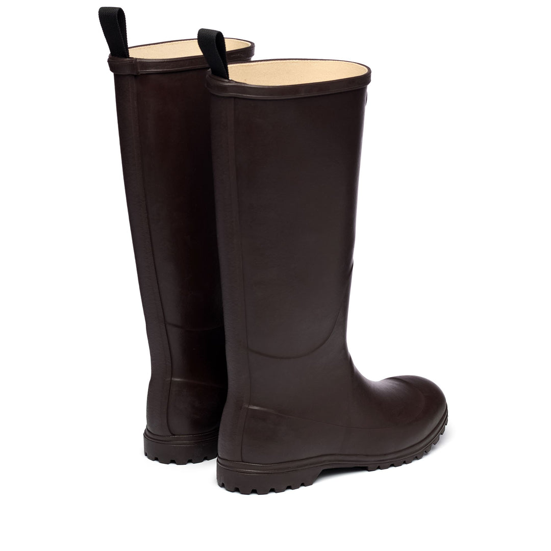 Stivali alti in gomma da donna colore marrone main