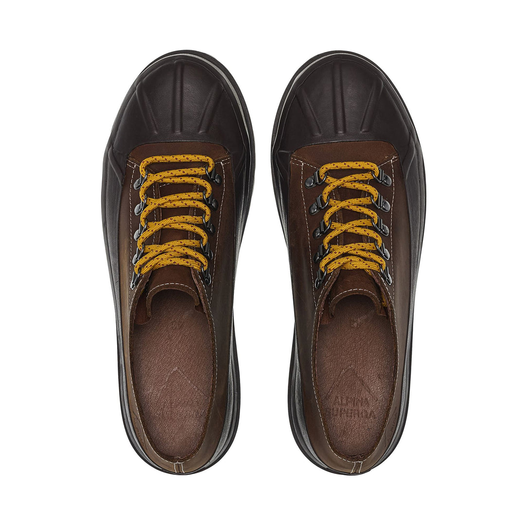 Man's Ankle Brown Boots with Crazy Horse Leather Upper main