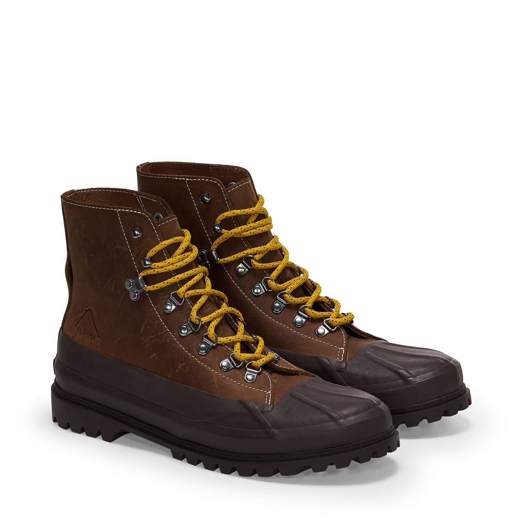 Man's Brown Ankle Boots with Crazy Horse Leather Upper main