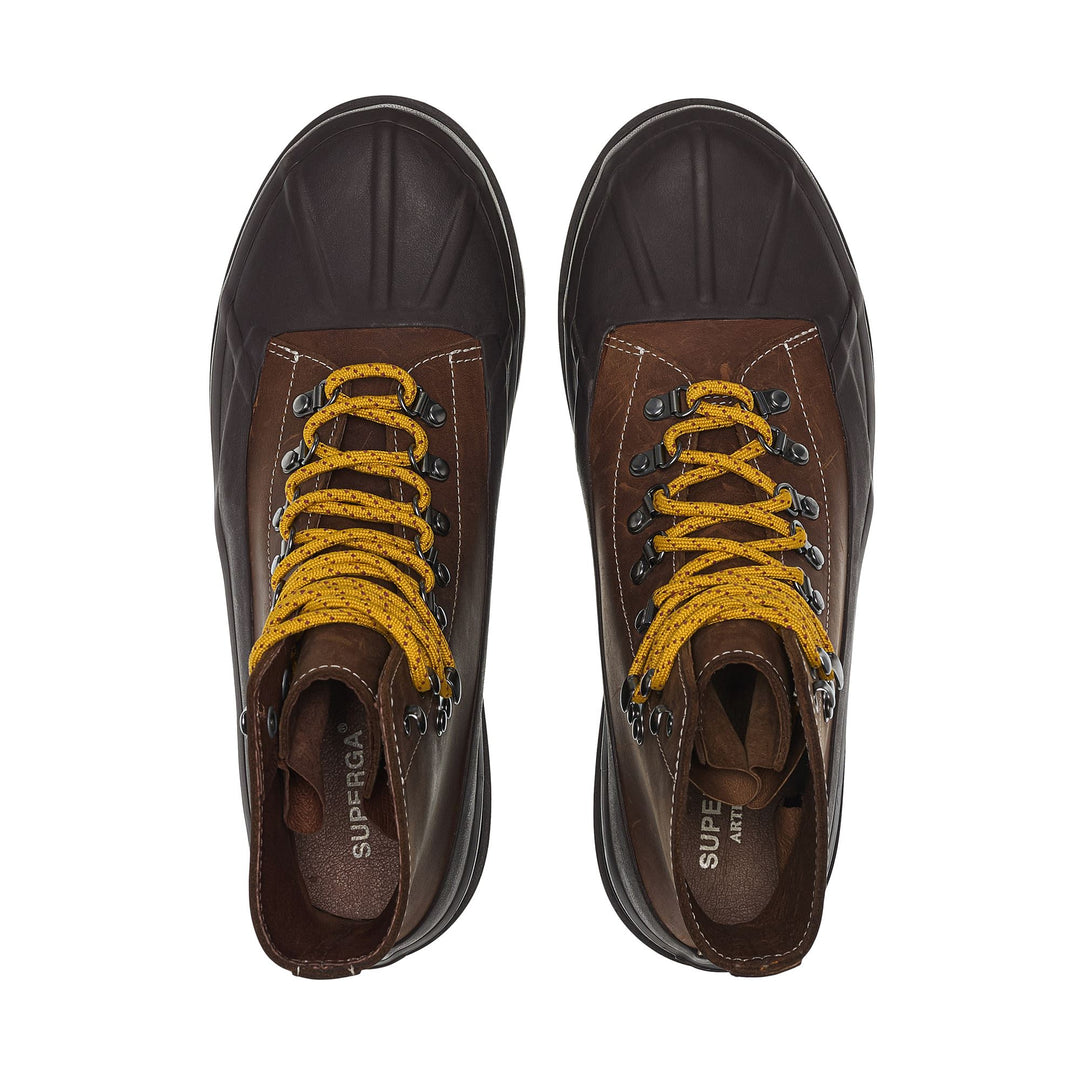 Man's Brown Ankle Boots with Crazy Horse Leather Upper main
