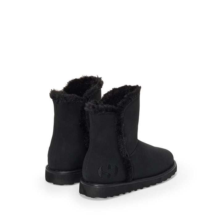 Girl's High Black Boots with Synthetic Upper 3