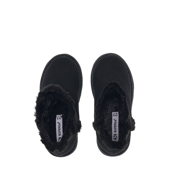Girl's High Black Boots with Synthetic Upper 4