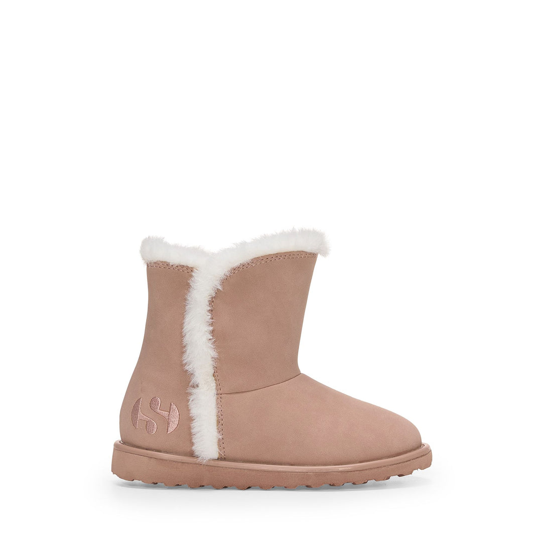Girl's High Boots Pink Almond with Synthetic Upper 01