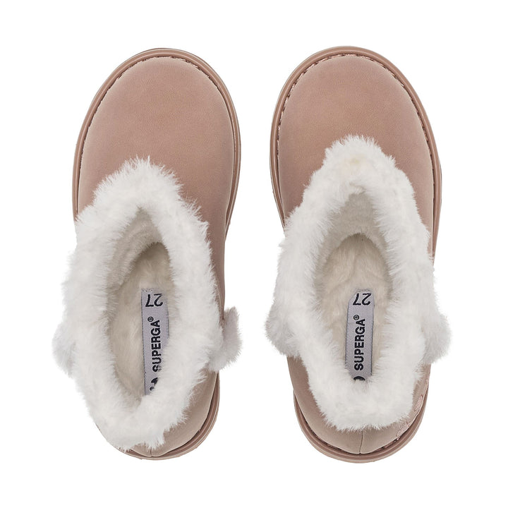 Botas altas para niña color almendra rosa con parte superior sintética 4