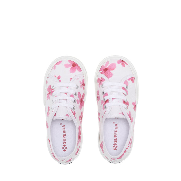 Weiße Mädchen-Sneaker mit Baumwoll-Obermaterial 4