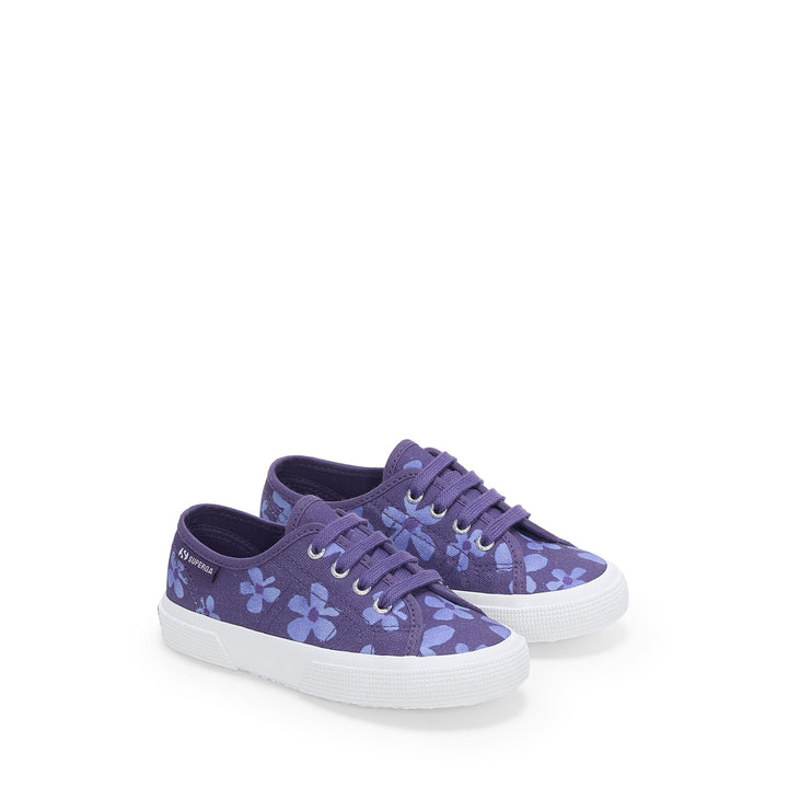 3750 KIDS FLOWER PRINT LEGGERA - Le Superga - Sneaker - Girl - NAVY-PURPLE WISTERIA 2